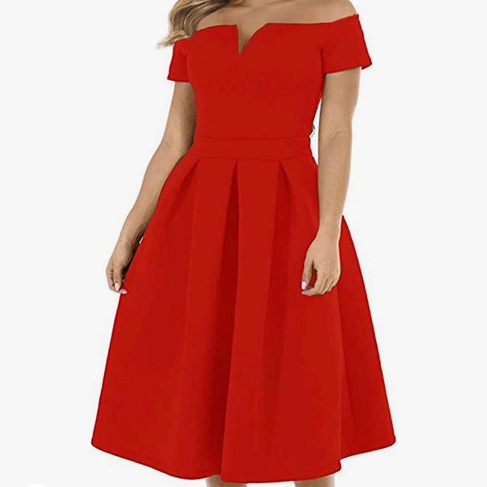 Red Vintage Style Cocktail Dress size S